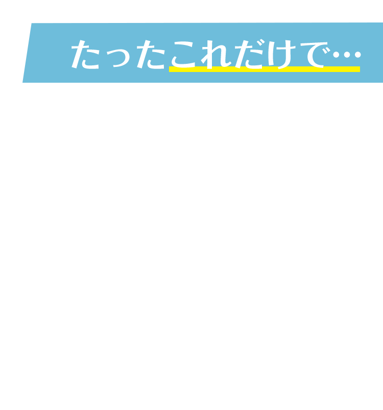 たったこれだけで…...